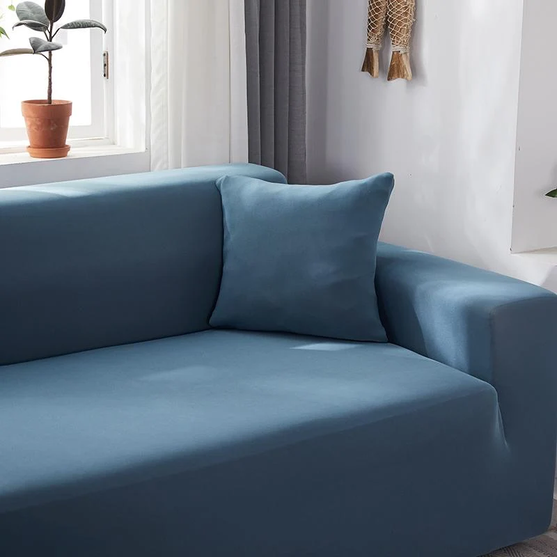 Housse de Canapé d'Angle Bleu Azur