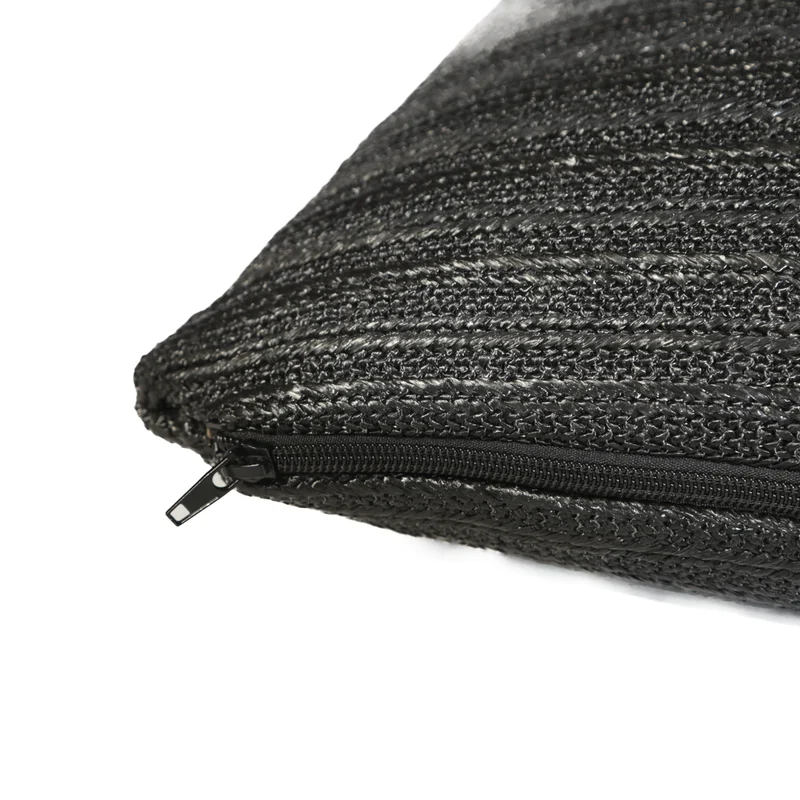 Housse de Coussin Effet Raphia Bi-Colore 30x50 - (Housse Seule - Style Bohème)