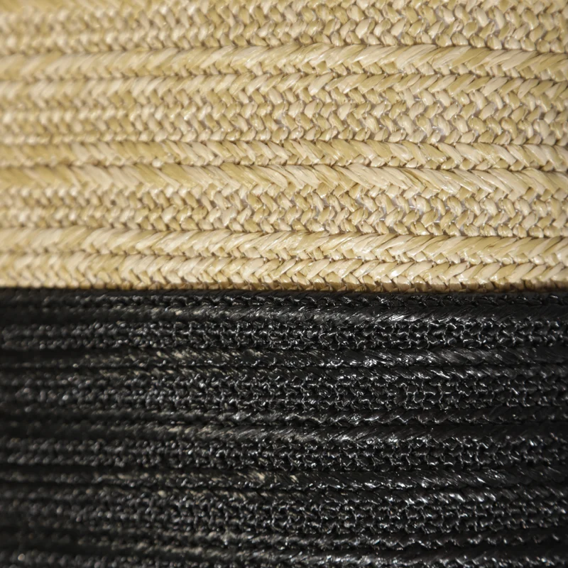Housse de Coussin Effet Raphia Bi-Colore 45x45 - (Housse Seule - Déco Bohème)