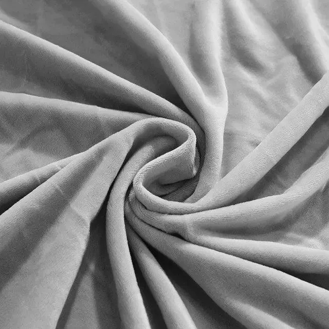 2 Housses De Coussin En Velours Gris clair Extensibles 45X45cm