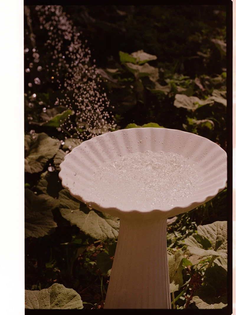 Fountain Pedestal Bowl - Ivory