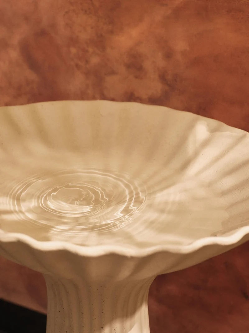 Fountain Pedestal Bowl - Ivory
