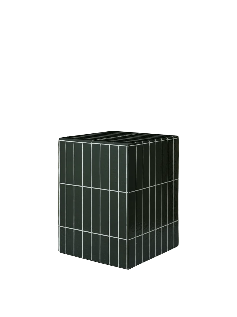 Pillar Side Table - Dark Green