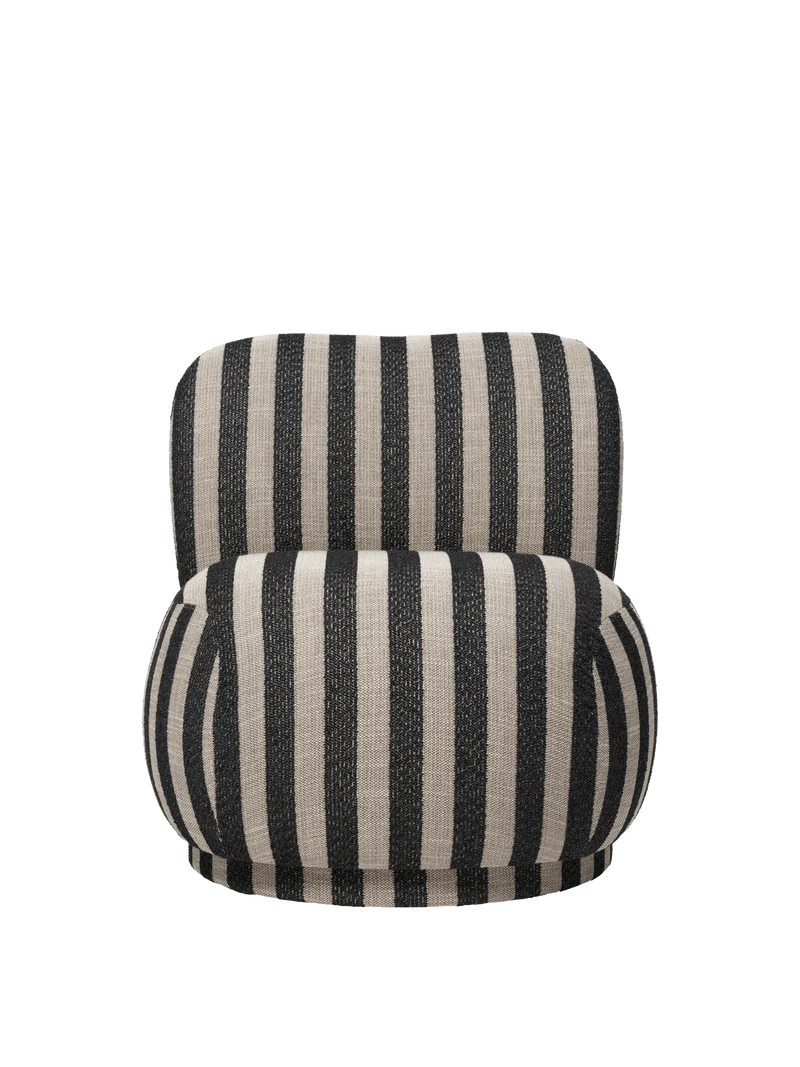 Rico Piccolo Lounge Chair - Swivel - Louisiana - Sand/Black
