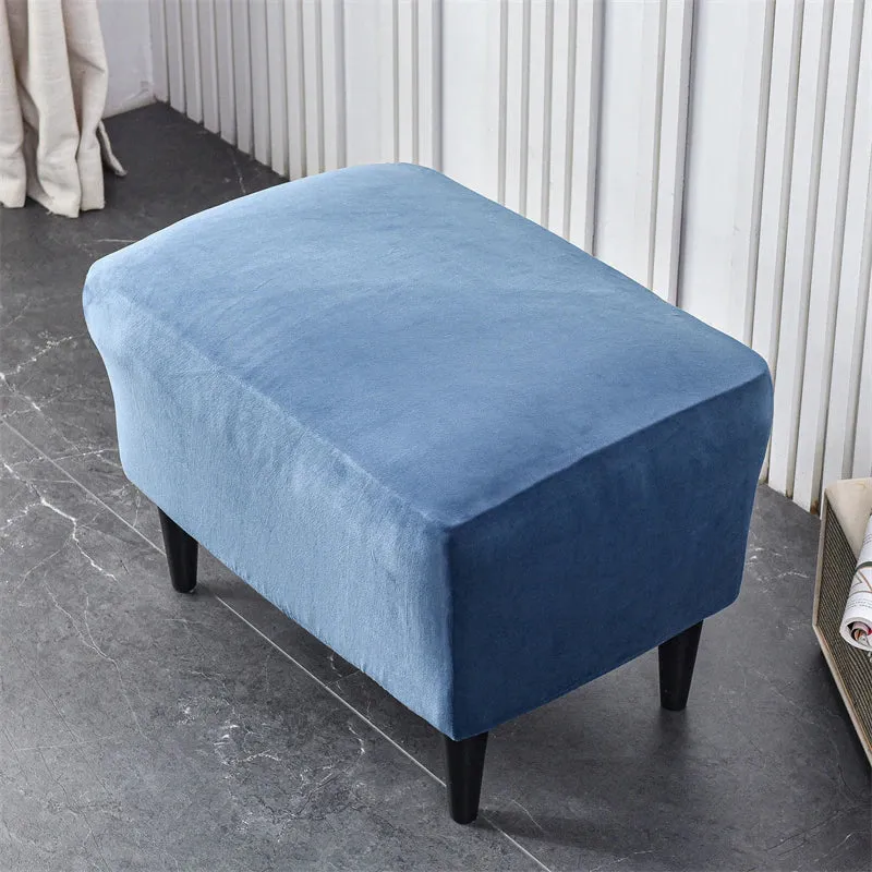 Housse de Fauteuil Crapaud Velours Bleu