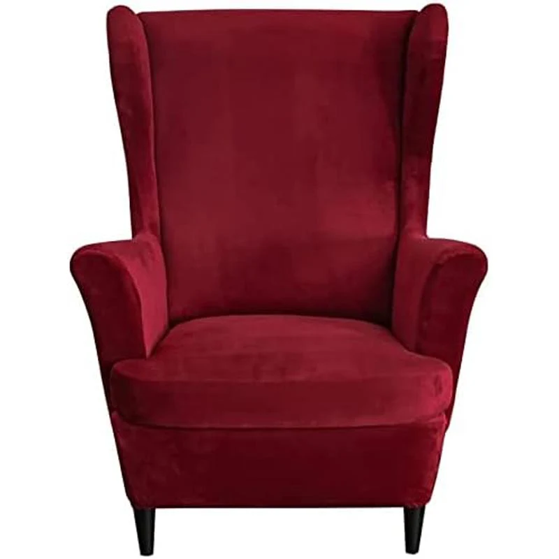 Housse de Fauteuil Crapaud Velours Rouge