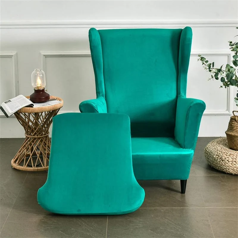 Housse de Fauteuil Crapaud Velours Vert