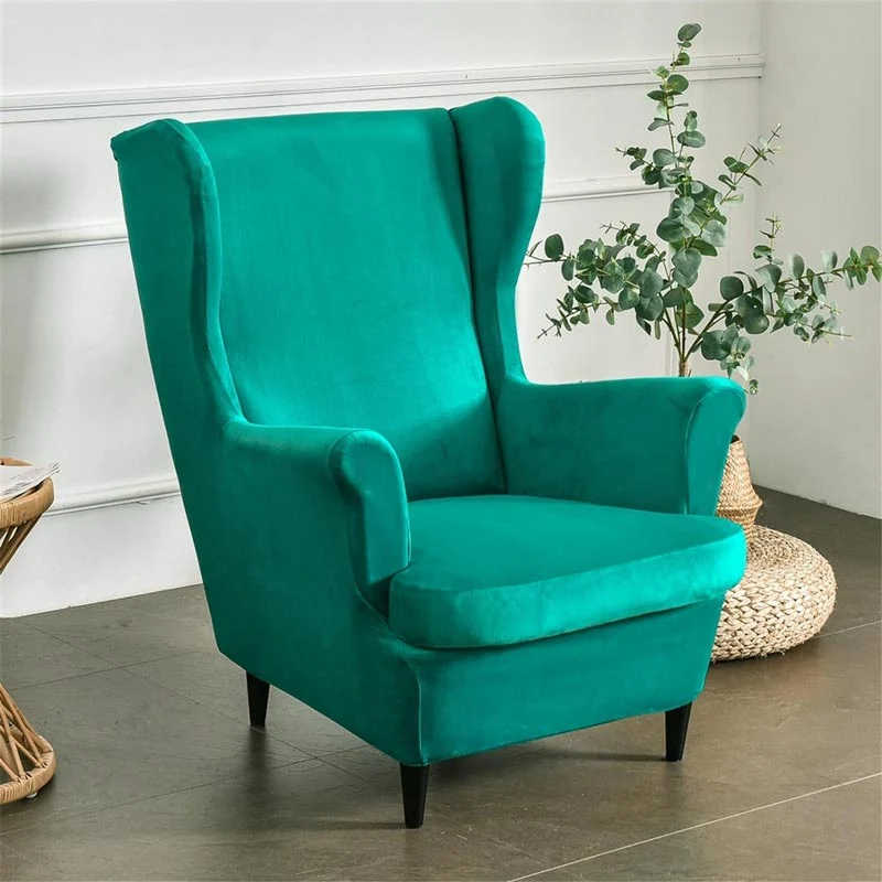 Housse de Fauteuil Crapaud Velours Vert