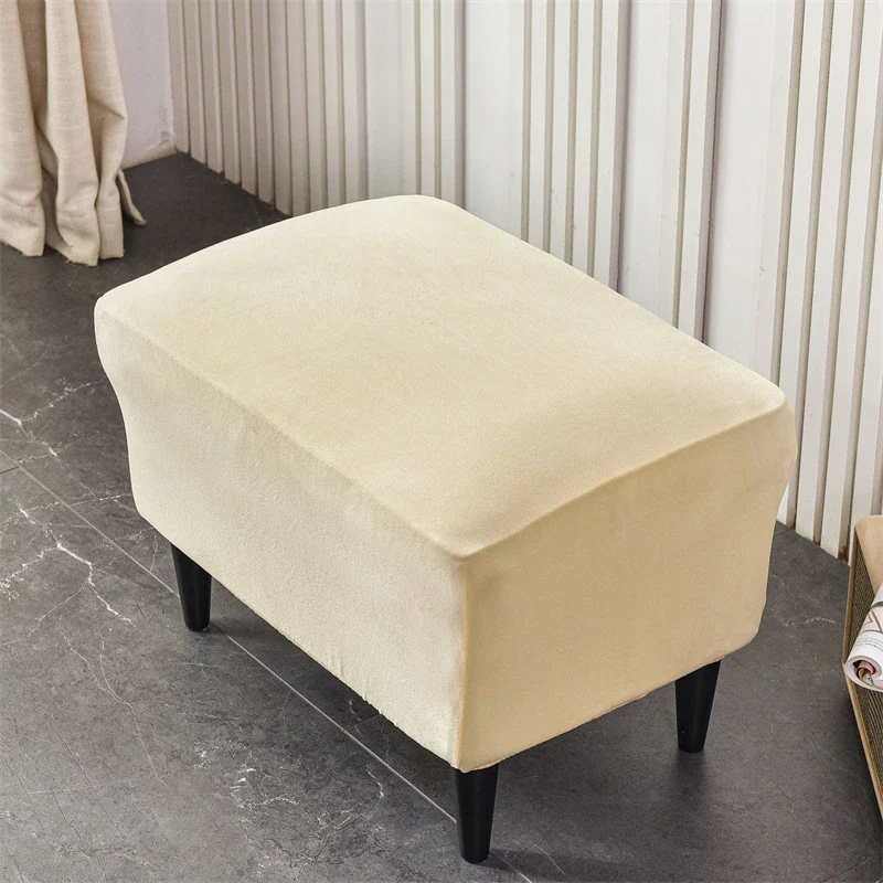 Housse de Fauteuil Crapaud Velours Crème