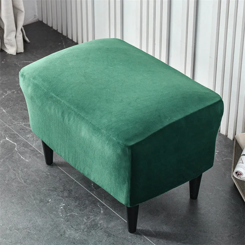 Housse de Fauteuil Crapaud Velours Vert Forêt