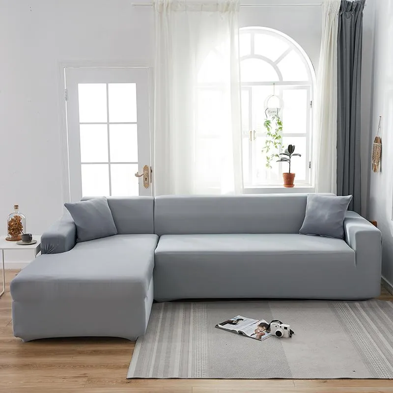 Housse de Canapé d'Angle Gris