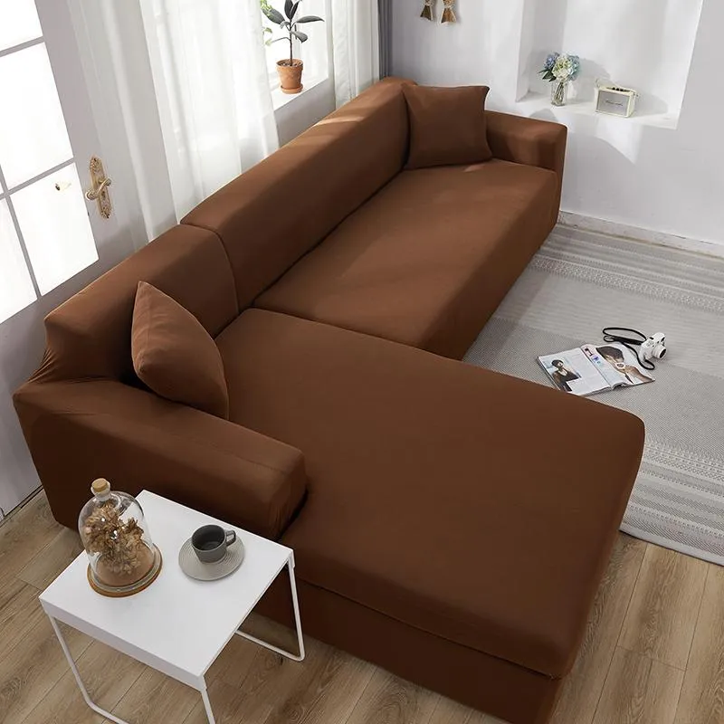 Housse de Canapé d'Angle Café