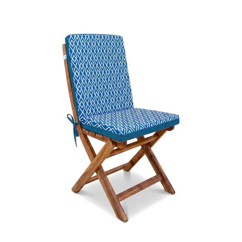 Lot de 2 Coussins Chaise Haut Dossier 95x40 - Motif Géométrique Vert (Confort 5cm)