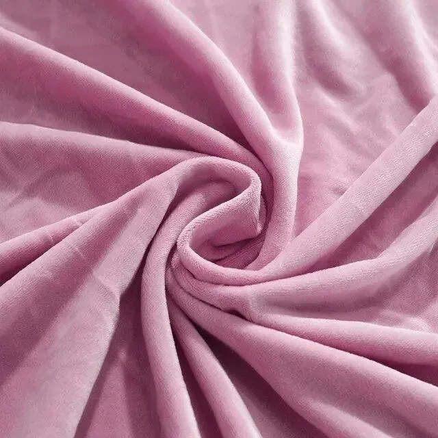 2 Housses De Coussin En Velours Rose Extensibles 45X45cm