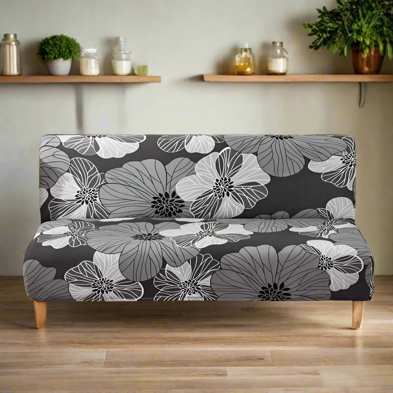 Housse Clic Clac Extensible à Motif Floral - Décoration & Protection pour Votre Salon