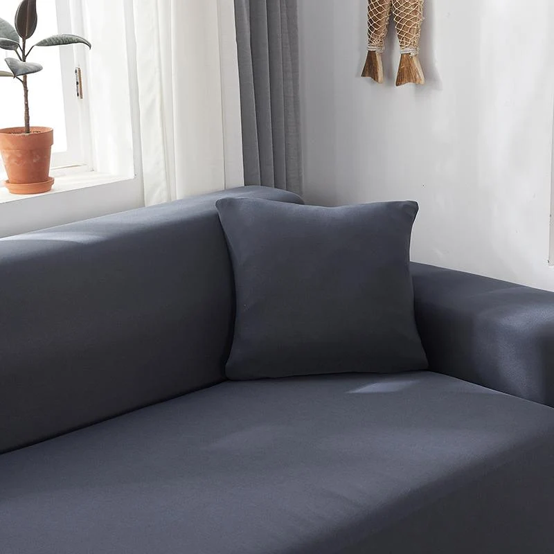 Housse de Canapé d'Angle Gris Anthracite