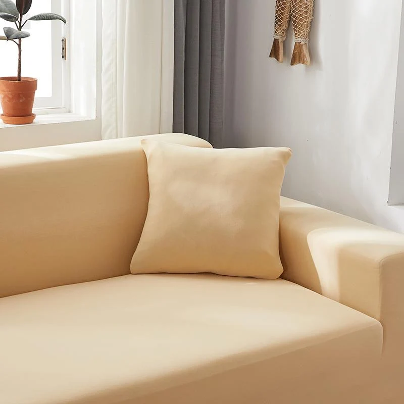 Housse de Canapé d'Angle Beige