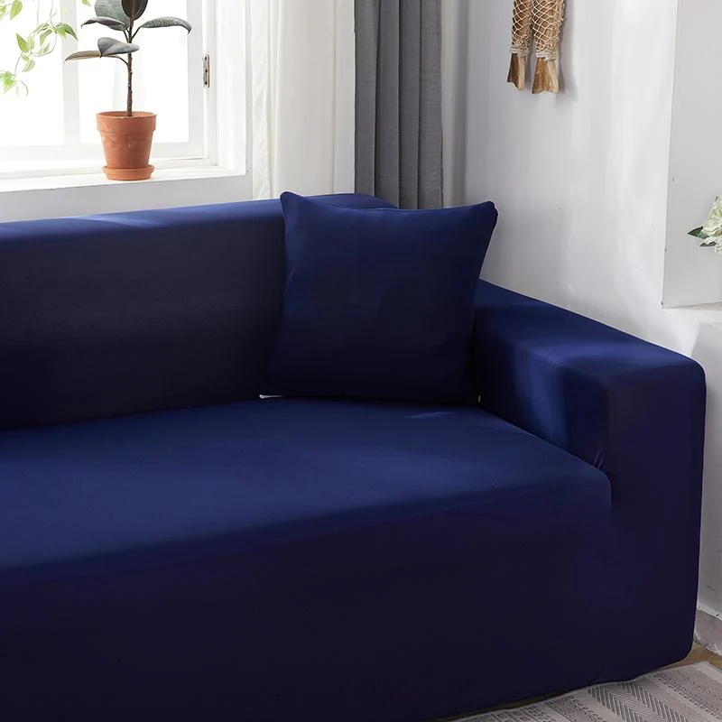 Housse de Canapé d'Angle Bleu Marine