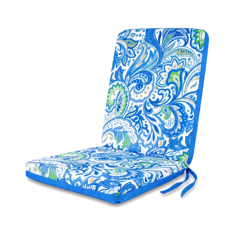 Lot de 4 Coussins Chaise Haut Dossier 95x40 - Motif Arabesque (Confort 5cm)