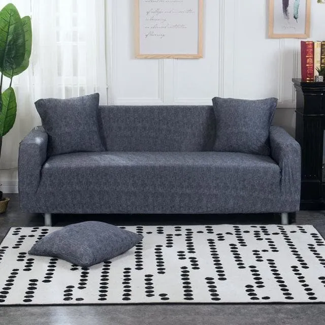 Housse de Canapé Gris Foncé