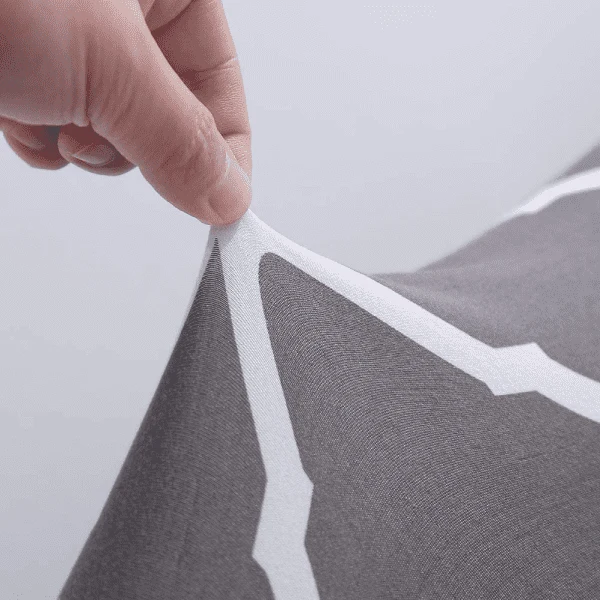 Housse de Clic Clac à Motif Géométrique Gris - Extensible, Ajustée & Moderne