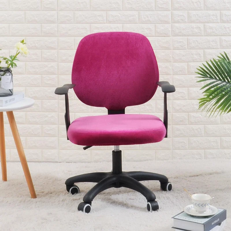 Housse de Chaise de Bureau Velours Magenta