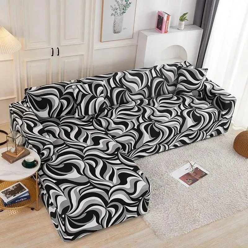 Motif Prezepe - Housse de Canapé d’Angle Extensible