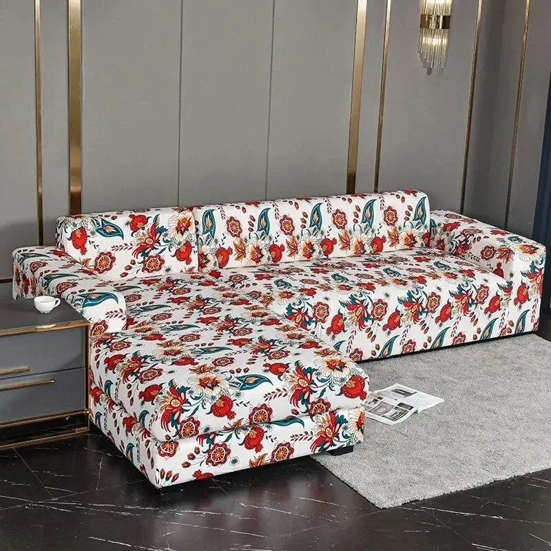 Motif Paliliya - Housse de Canapé d’Angle Extensible