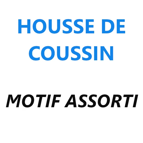 2 Housses de coussin (45x45cm) - Motif assorti