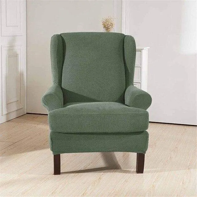 Housse Fauteuil Wingback Vert