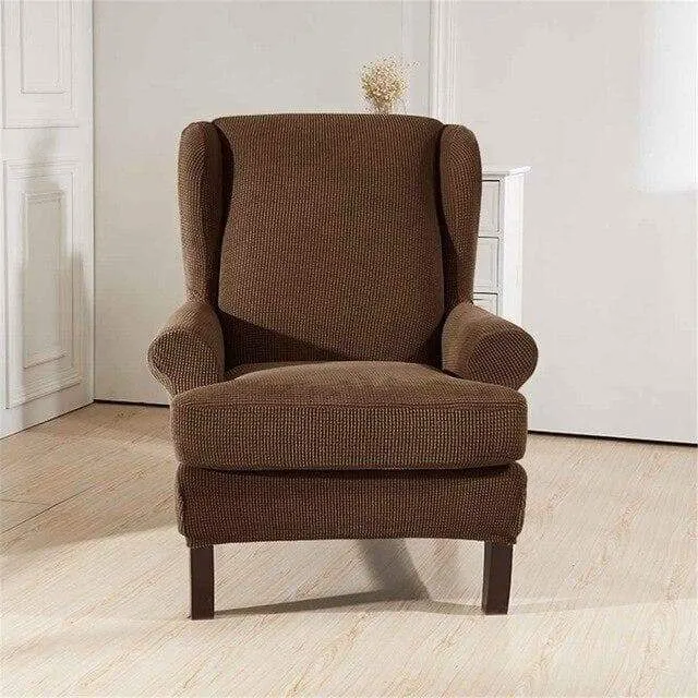 Housse Fauteuil Wingback Café