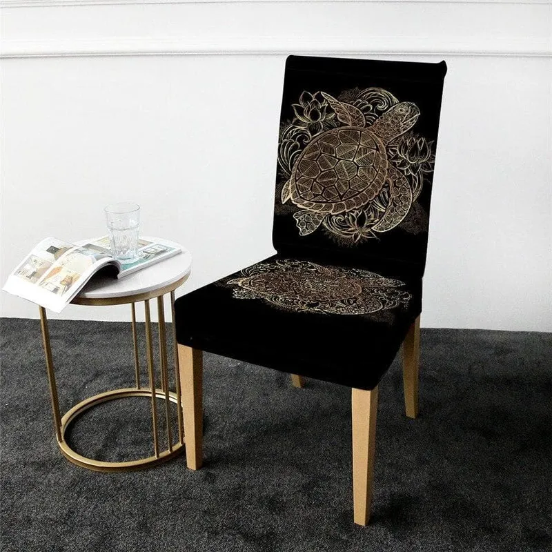 Housse de Chaise Tortue Dorée