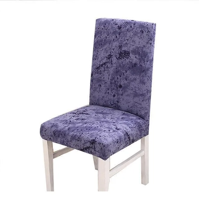 Housse de Chaise Marbre Océan