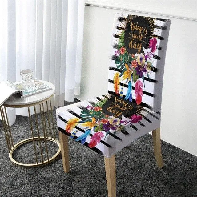 Housse de Chaise Fleurie