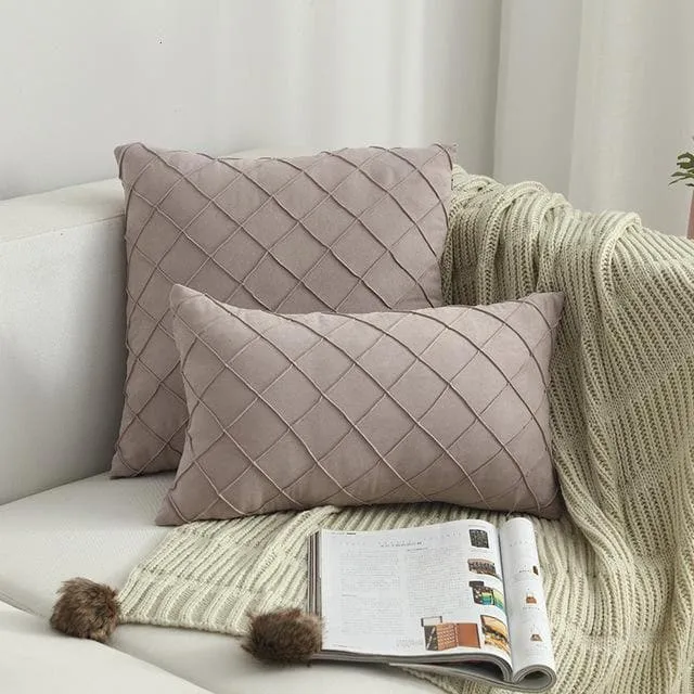 Housse de Coussin Suédine