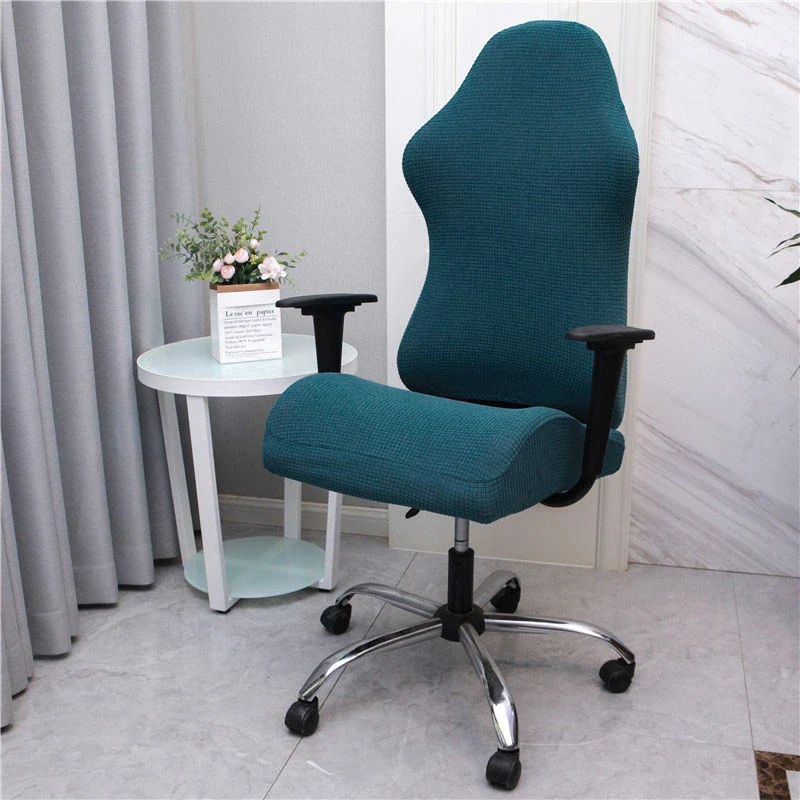 Housse de Chaise Gamer Jacquard Bleu Canard