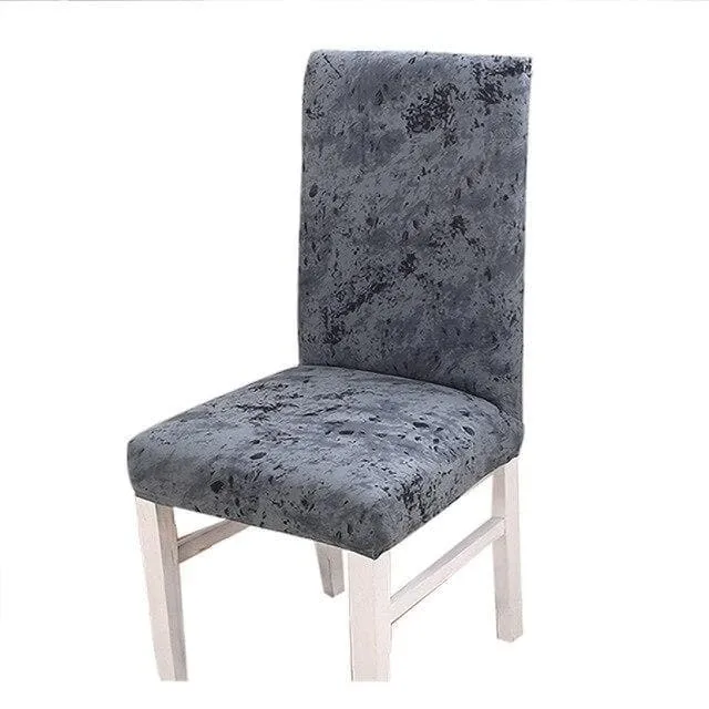 Housse de Chaise Marbre Gris