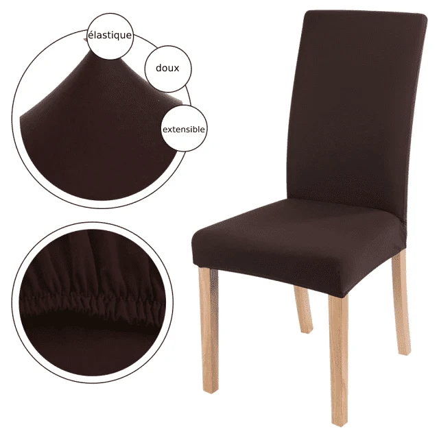 Housse de Chaise Extensible - Marron