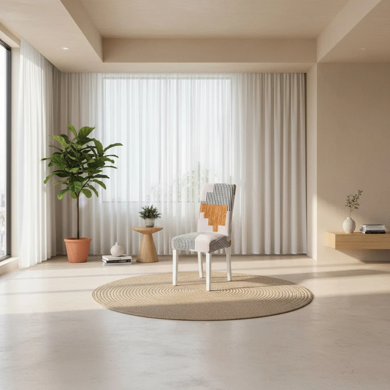 Housse de Chaise Grand Dossier Extensible - Motifs Géométrique et Moderne