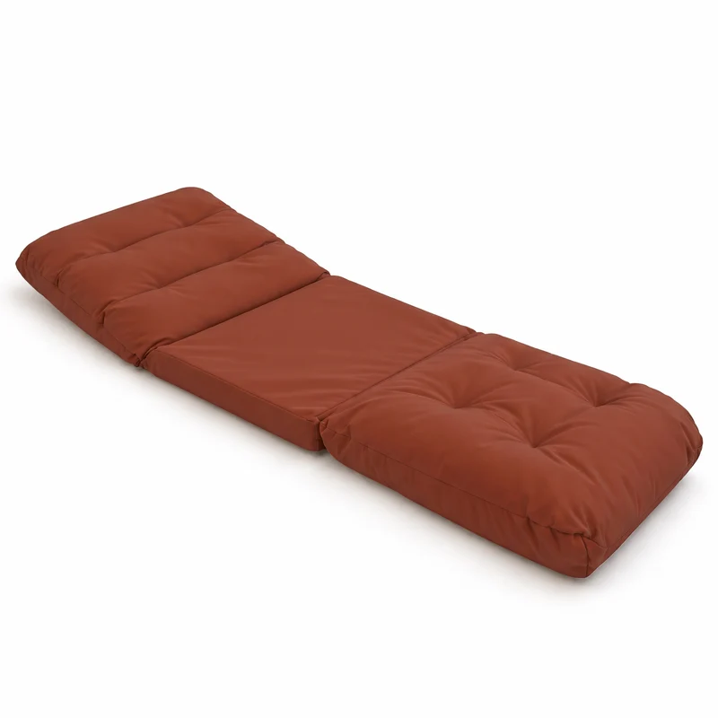 Fauteuil de Sol Convertible Terracotta - 3 en 1 (Lit 210x60) & Dossier Réglable