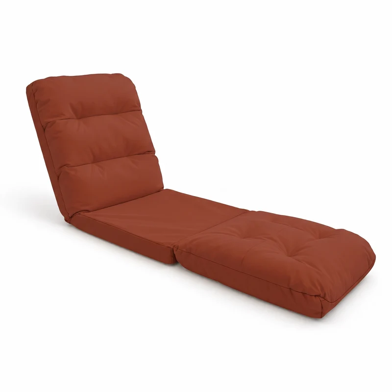 Fauteuil de Sol Convertible Terracotta - 3 en 1 (Lit 210x60) & Dossier Réglable