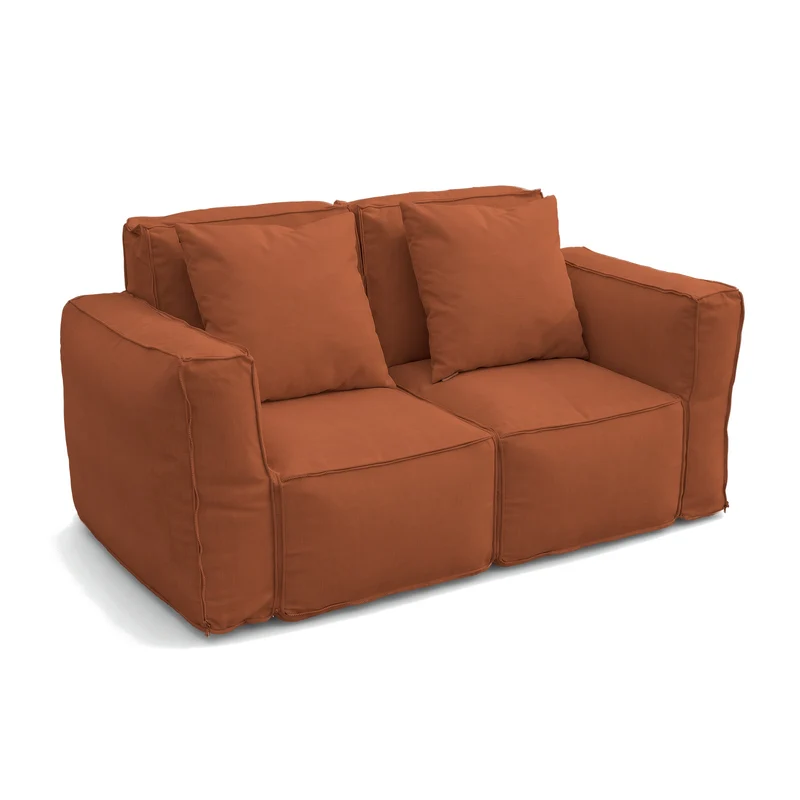Fauteuil Modulable de Jardin 90x75 Terracotta - Tissu Olefin & Cœur Gonflable (Pompe Incluse)
