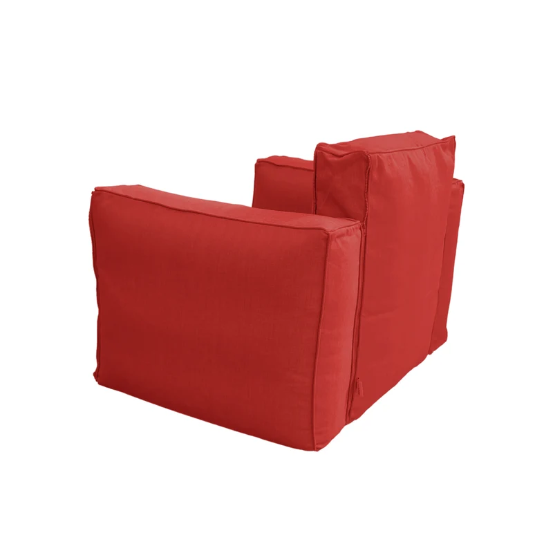 Fauteuil Modulable de Jardin 90x75 Terracotta - Tissu Olefin & Cœur Gonflable (Pompe Incluse)