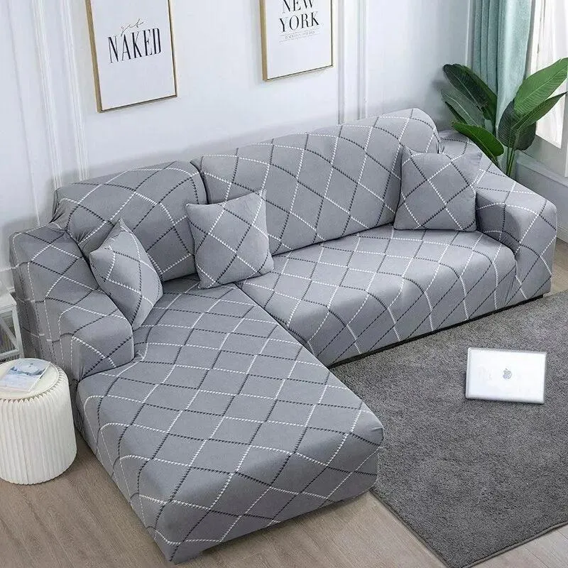 Motif Mira - Housse de Canapé d’Angle Extensible
