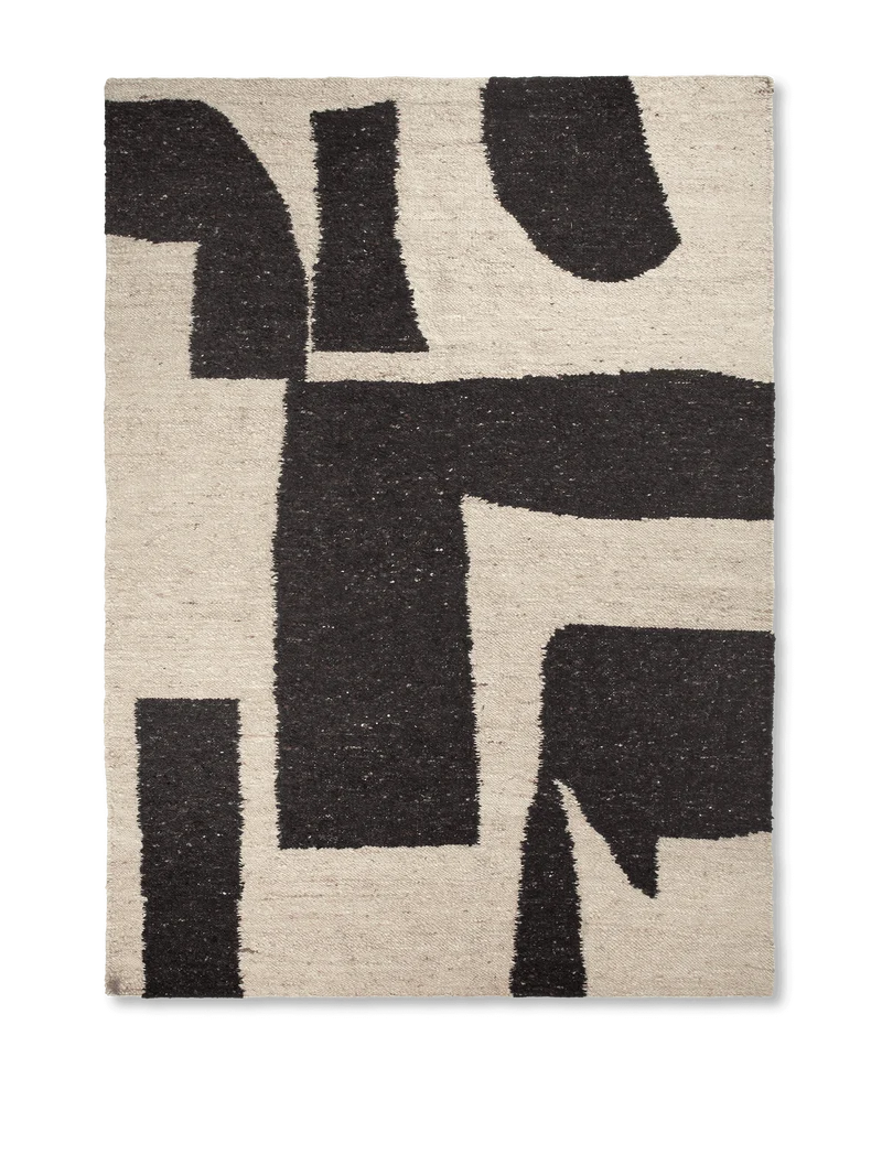 Piece Rug - Off-White/Coffee