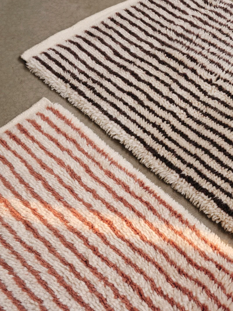 Kami Knotted Rug - Off-White/Coffee