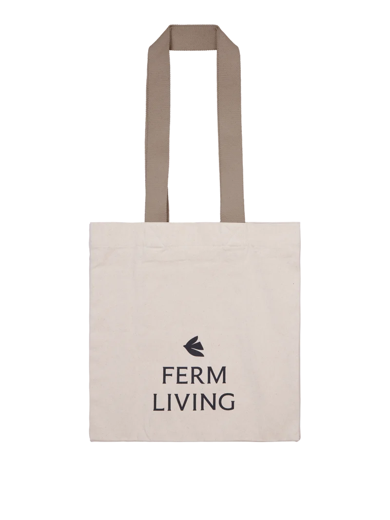 Ferm Living Everyday Tote Bag - Undyed/Dark Cashmere