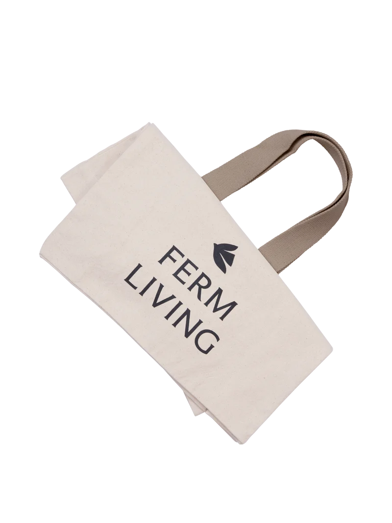 Ferm Living Everyday Tote Bag - Undyed/Dark Cashmere
