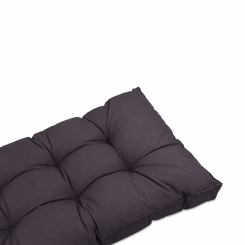 Ensemble Coussins Capitonné 50x50 Gris Carbone - Épais 15cm & Moelleux (Assise + Dossier)