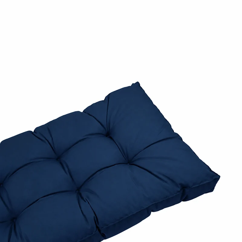 Ensemble Coussins Capitonné 60x60 Bleu Pétrole - Épais 15cm & Moelleux (Assise + Dossier)